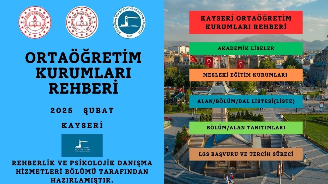 ORTAÖĞRETİM KURUMLARI REHBERİ HAZIRLADIK.